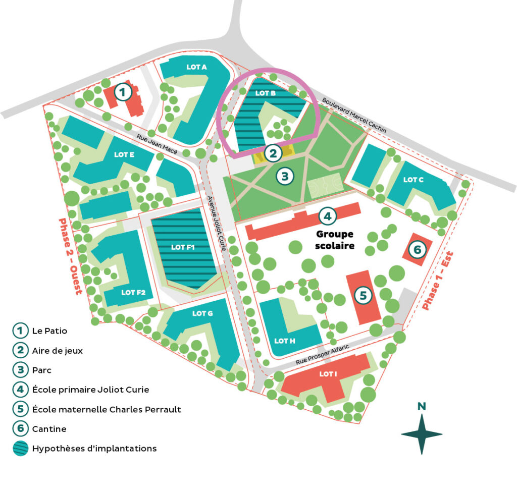 Plan global et situation du lot B
